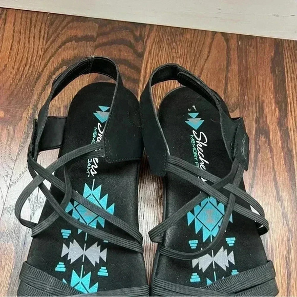 Skechers Reggae Slim Memory Foam Sandals Straps Women’s Size 11 active sports - Picture 6 of 11